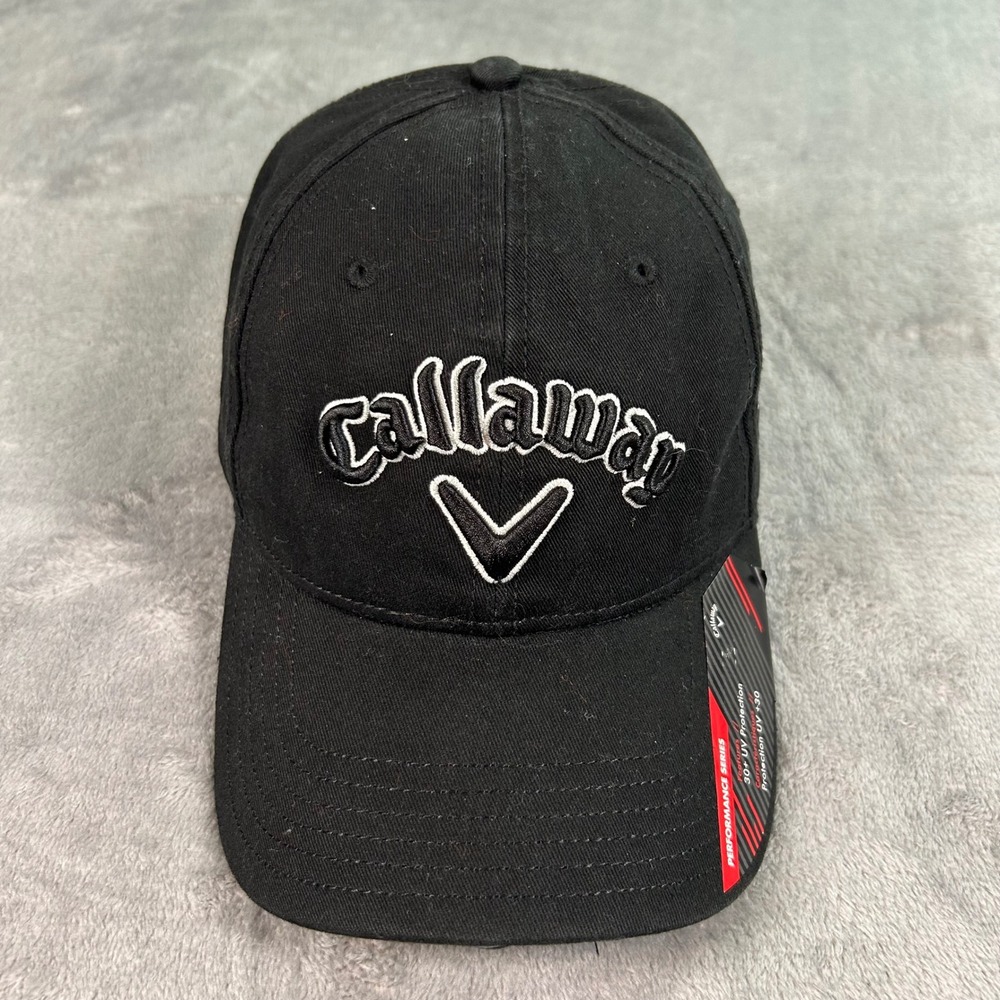Callaway Golf Hat Black Performance Series UV Protection Wisconsin Coaches Cap